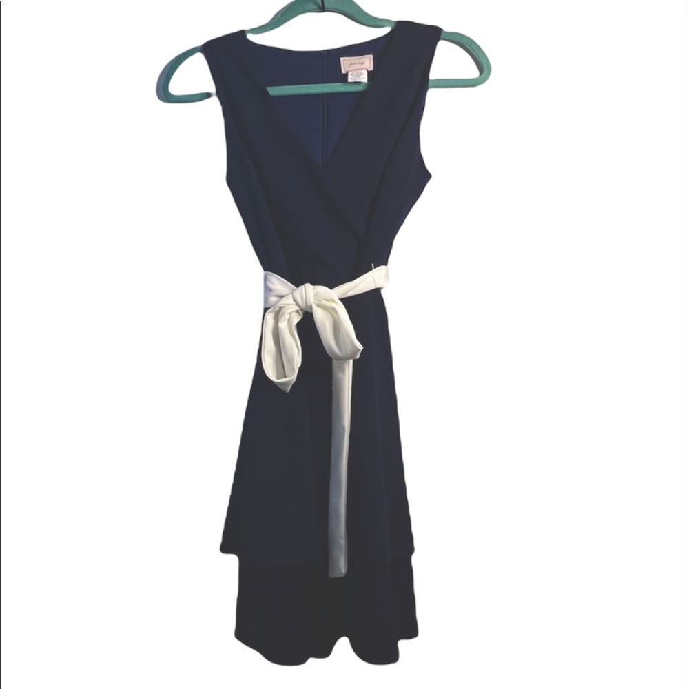 Adorable Navy Tie-Waist Dress